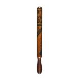 A George III turned and painted wood truncheon for Osbaston