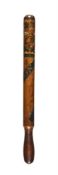 A George III turned and painted wood truncheon for Osbaston