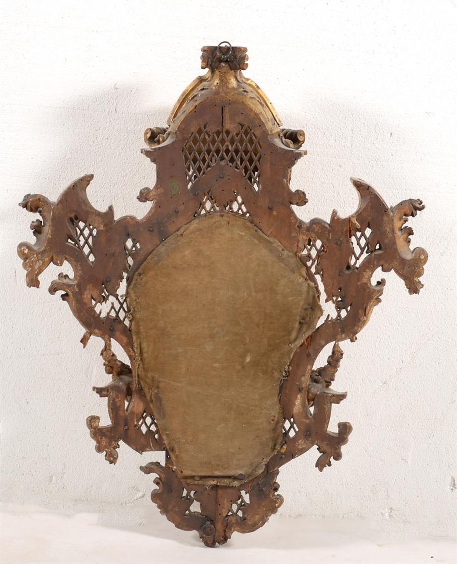 An Italian baroque cartouche shaped wall mirror - Image 2 of 2