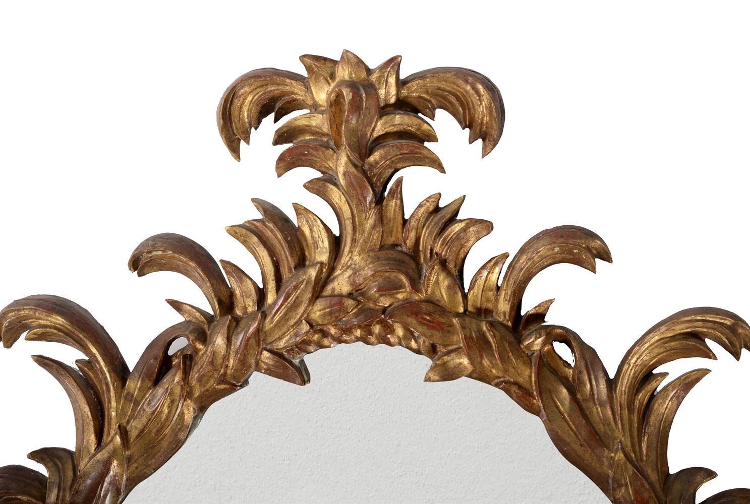 A carved giltwood oval wall mirror in George III style - Image 3 of 4