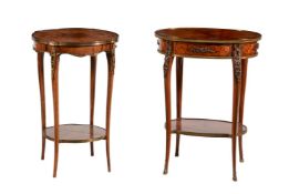 Y A French Kingwood, parquetry, and gilt metal mounted occasional table