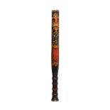 A Victorian ebonised and painted wood truncheon