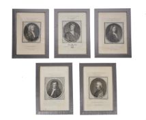 A set of twenty engravings depicting gentlemen of historical importance