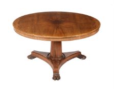 Y A George IV rosewood centre table