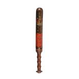 A George IV painted wood truncheon