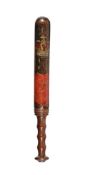 A George IV painted wood truncheon