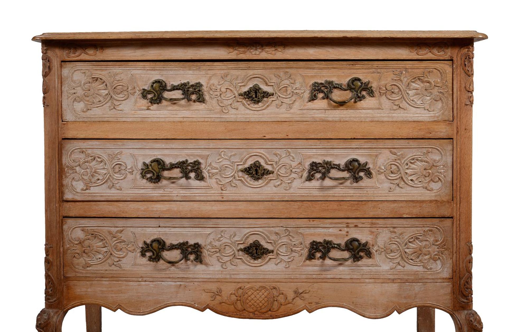 A French oak commode in Louis XVI style - Image 2 of 2