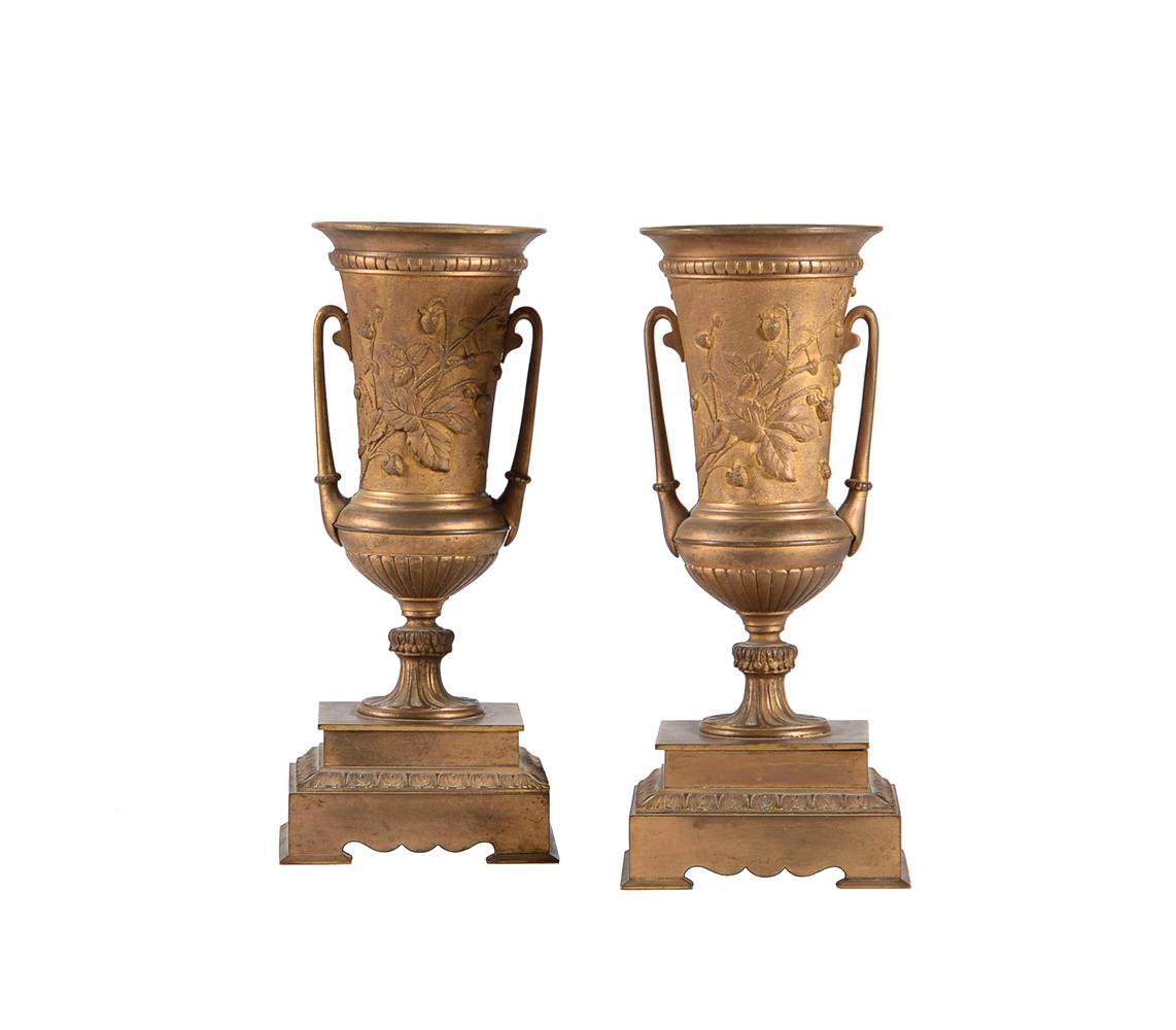 A pair of gilt metal chenets - Image 2 of 2