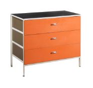George Nelson for Herman Miller, a painted wood and metal chest of drawers