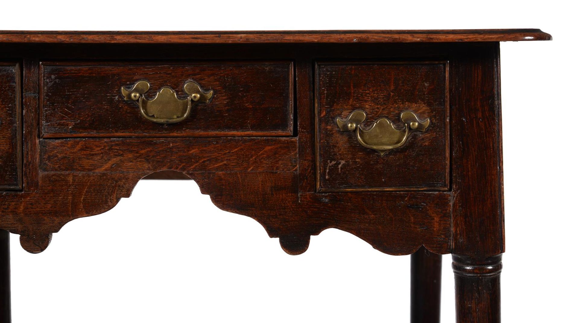 A George II oak side table or lowboy - Image 2 of 3