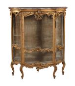 A French giltwood display cabinet