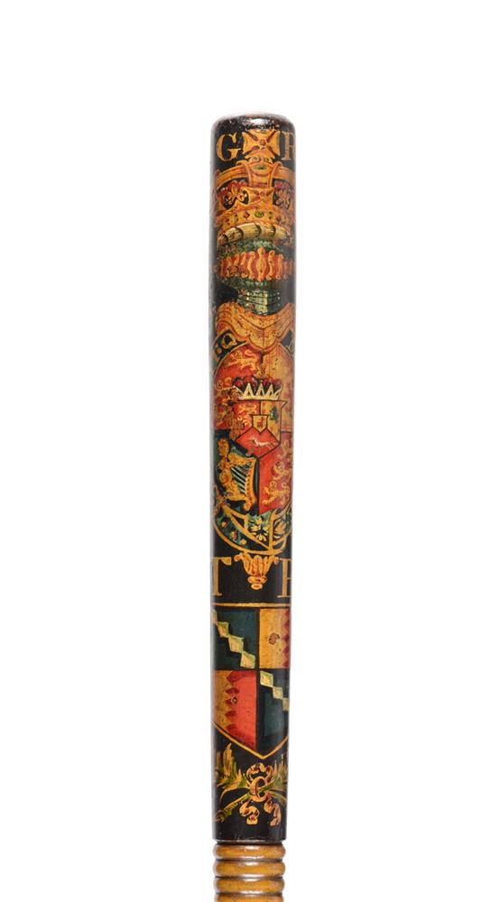 A George IV polychrome and ebonised wood truncheon - Image 2 of 3
