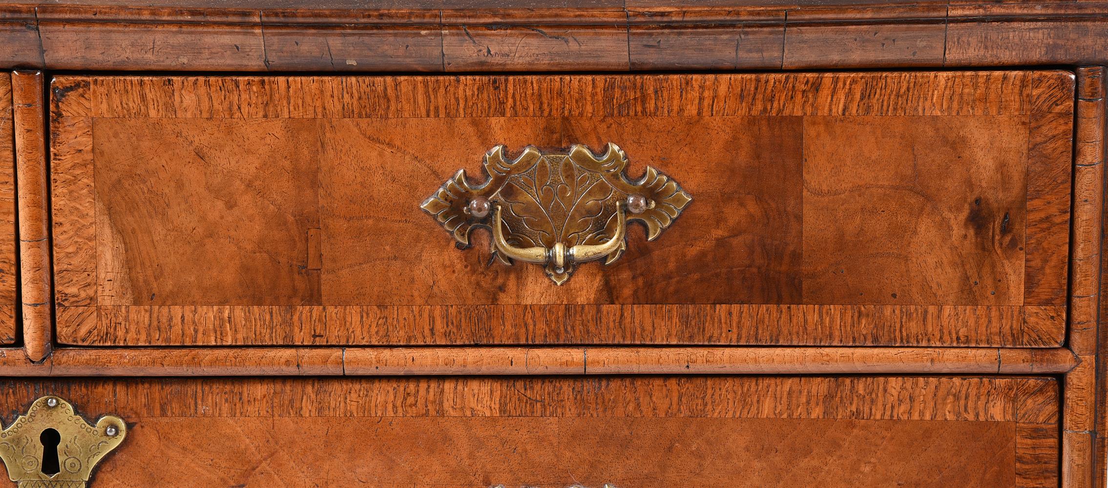 A George II walnut and ash crossbanded chest of drawers - Image 2 of 5