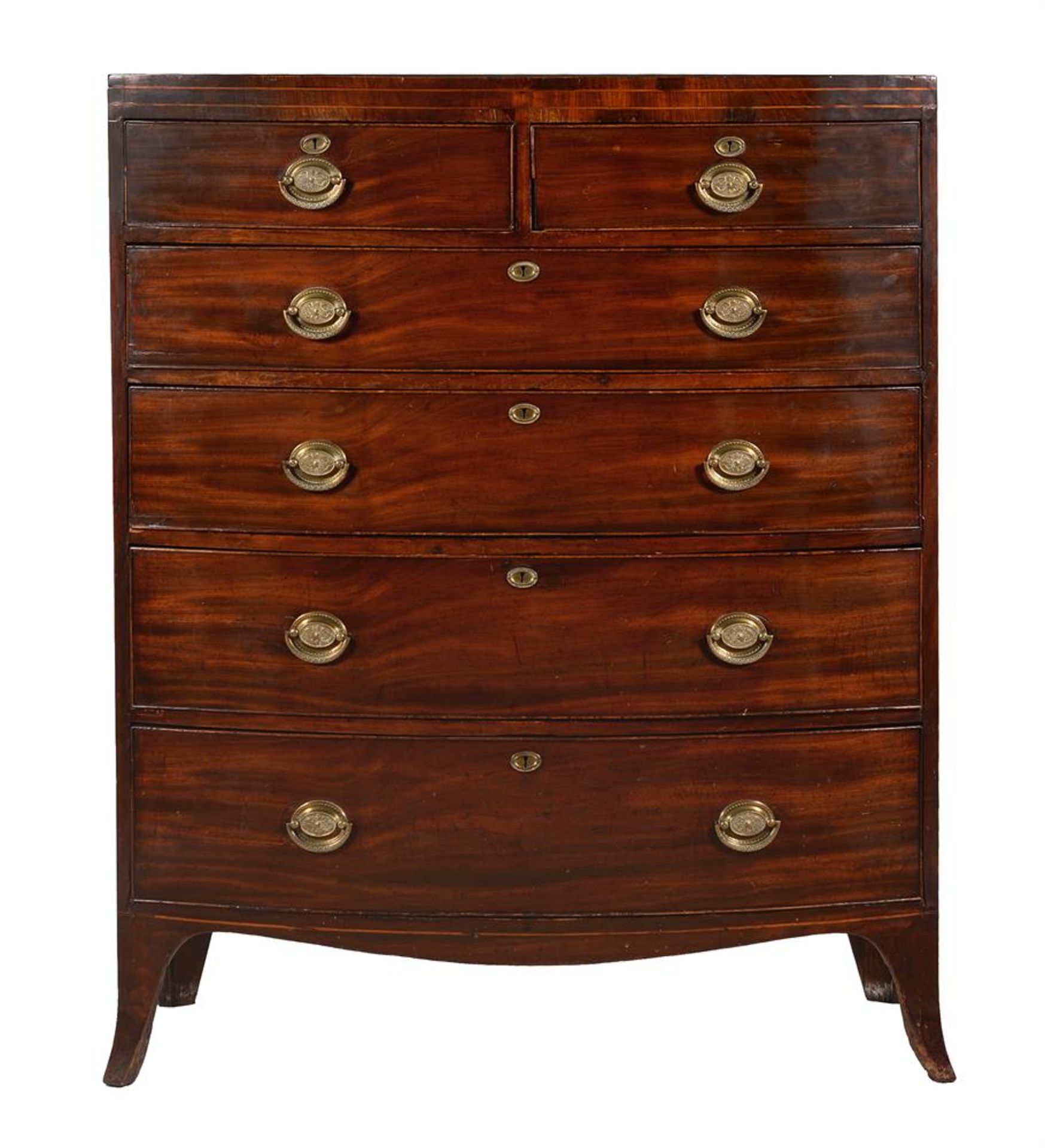 A Regency mahogany bowfront chest of drawers