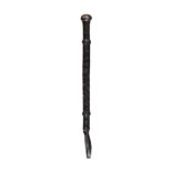 A Victorian leather bound cudgel