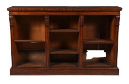 A George IV mahogany open bookcase