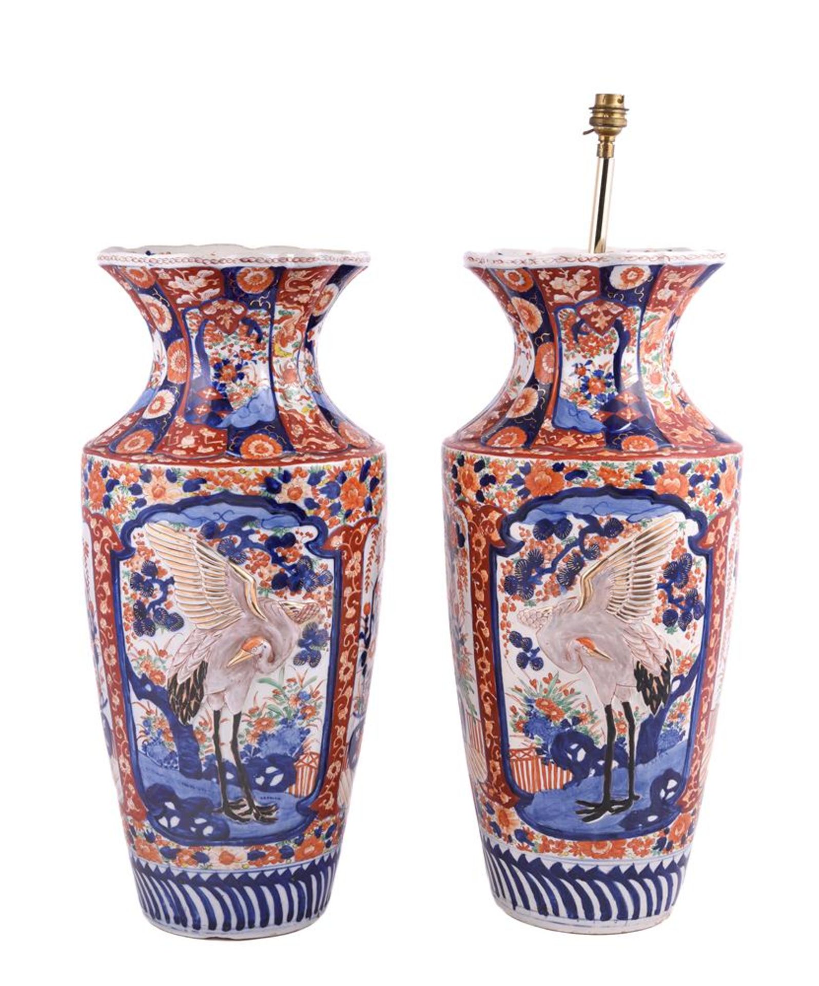 A pair of Imari vases