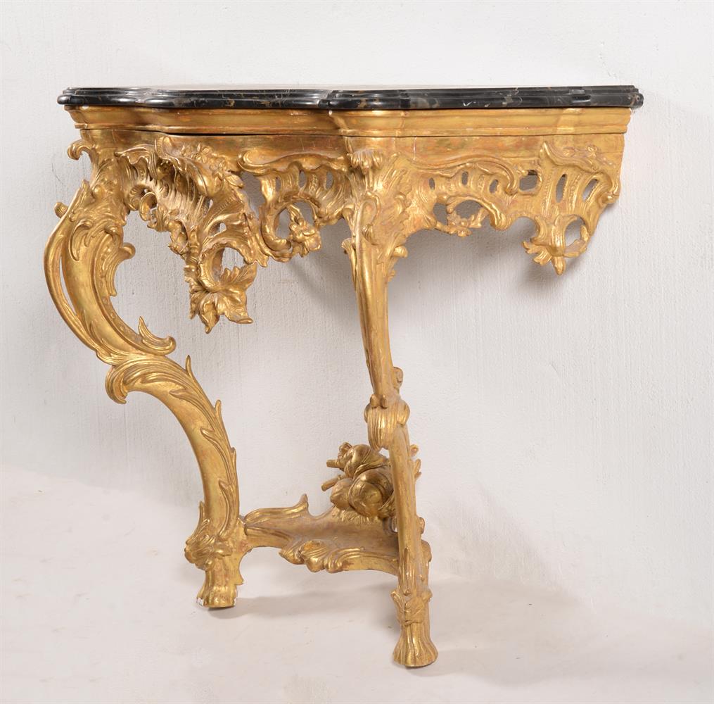 A giltwood console table in rococo style - Image 2 of 3