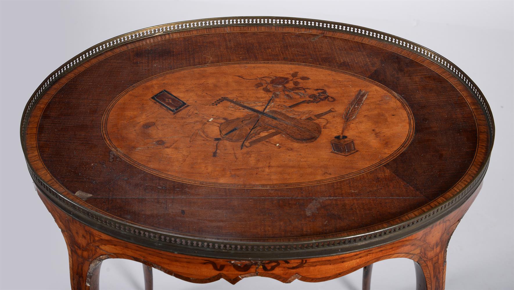 A George III mahogany and marquetry inlaid oval occasional table - Image 3 of 3