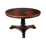 Y A George IV rosewood centre table