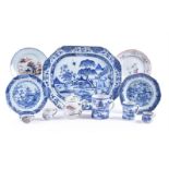 A Chinese blue and white serving dish