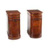 A pair of Victorian bedside pedestals