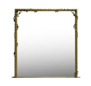 A giltwood and composition wall mirror