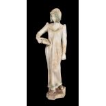 A sculpted alabaster figure of Laura