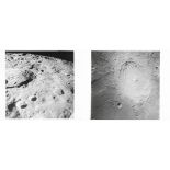 The first photographs of the lunar far side taken by humans (two views), Apollo 8, 24 Dec 1968