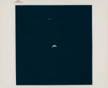 Crescent Earth during the homebound journey, Apollo 13, 11-17 Apr 1970