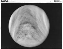 The first full-disc photograph of Venus, Pioneer-Venus Orbiter, 25 Apr 1979