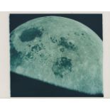 Receding Moon seen on the homebound journey, Apollo 8, 21-27 Dec 1968