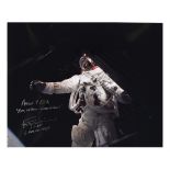 Russell Schweickart on the deck of the Lunar Module, SIGNED [large format], Apollo 9, 3-13 Mar 1969