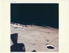 Approach to lunar Landing Site 2 at Tranquility Base (Hasselblad frame), Apollo 11, 16-24 Jul 1969