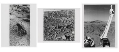 Martian soil and weather investigations (3 views), Viking Lander 1, Jul - Aug 1976