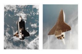 Four views of 'Columbia'; Space Shuttle's maiden voyage, STS-1, 12-14 Apr 1981
