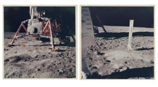 Diptych: Neil Armstrong and the Lunar Module at the Tranquillity Base, Apollo 11, 16-24 Jul 1969
