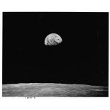 Second colour view of the first Earthrise (black & white version), Apollo 8, 24 Dec 1968