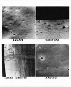 Four views of the Apollo Landing Site 2 by Surveyor, Lunar Orbiter, Ranger and Apollo 10, 1954-1969