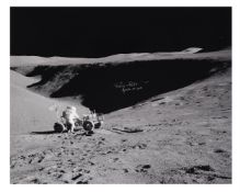 Dave Scott and the Lunar Rover at Hadley Rille, SIGNED [large format], Apollo 15, 26 Jul-7 Aug 1971