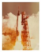 America's first orbital flight - lift off [large format], Mercury-Atlas 6, 20 Feb 1962