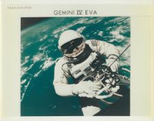 First American spacewalk: Ed White floats in zero gravity, Gemini 4, 3-7 Jun 1965