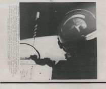 The first space selfie, Buzz Aldrin during EVA, Gemini 12, 11-15 Nov 1966