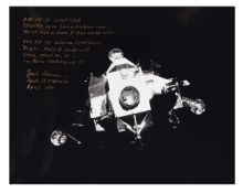 Lunar Module 'Aquarius' after jettison, SIGNED [large format], Apollo 13, 11-17 April 1970