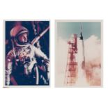 Launch of the first American into orbit (2 views), Mercury-Atlas 6, 20 Feb 1962