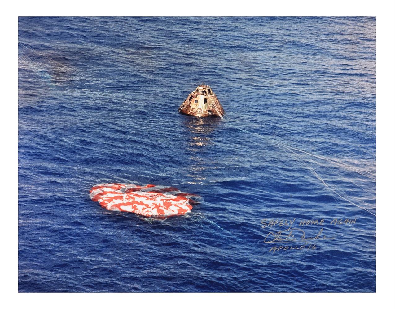 Splashdown, SIGNED [large format], Apollo 16, 16-27 April 1972