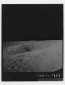 Tranquility Base after landing, unreleased view from the first panorama, Apollo 11, 16-24 Jul 1969