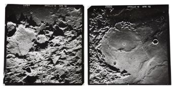 Diptych: orbital images of lunar craters [large format], Apollo 16, 16-27 Apr 1972