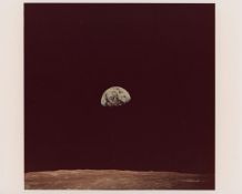 Second colour view of the first Earthrise (original Hasselblad frame), Apollo 8, 24 Dec 1968