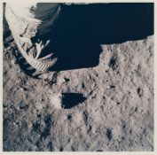 Astronaut's boot makes an impression in the lunar soil, Apollo 11, 16-14 Jul 1969